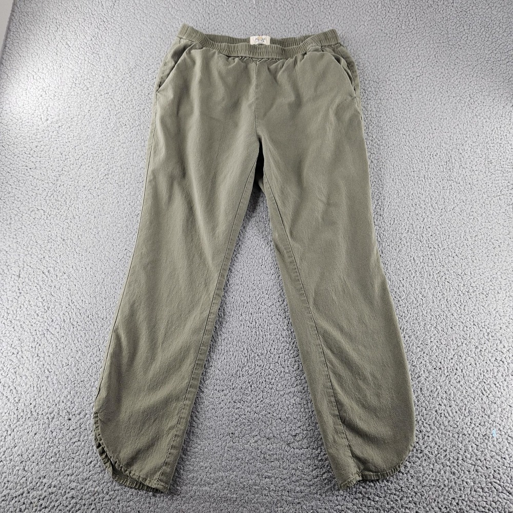Marine Layer Pants‎ Womens Medium Olive Green Blend Elastic Waist Jogger Capri